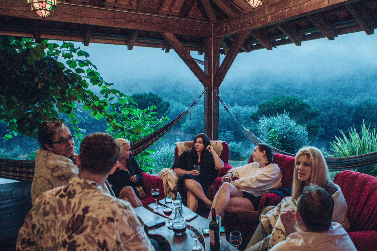 Guests relaxing together